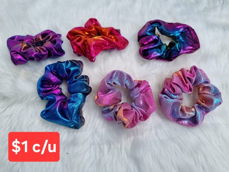 Galería de Scrunchies Colores Metalicos